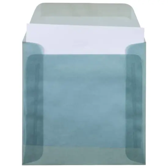 JAM Paper 6" x 6" Translucent Vellum Invitation Envelopes, 25ct. Ocean Blue {5}