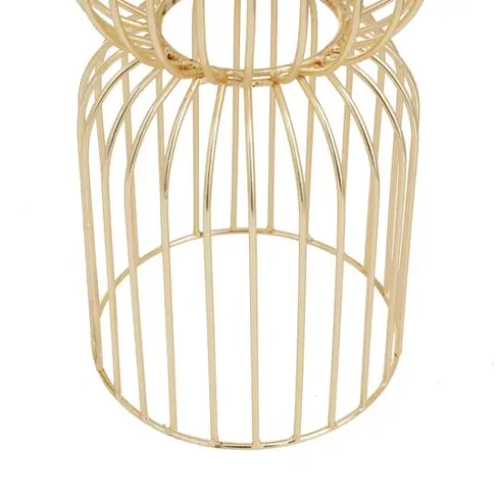 CosmoLiving by Cosmopolitan Gold Iron Glam Candle Holder, 13" x 10" {7}