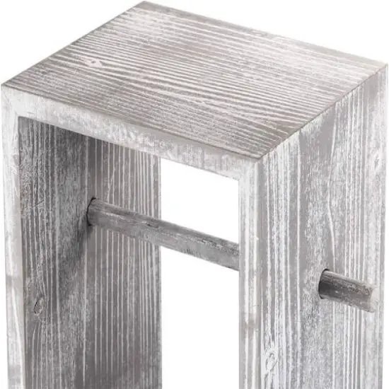 Rustic White Toilet Paper Dispenser with Storage & Drawer {5}