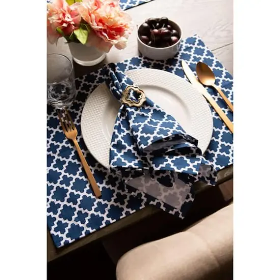DII&reg; Nautical Blue Lattice Placemat Set, 6ct. {4}
