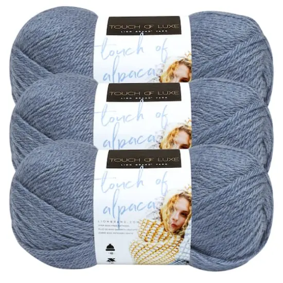 3 Pack Lion Brand&reg; Touch of Alpaca&reg; Yarn Dusty Blue {1}