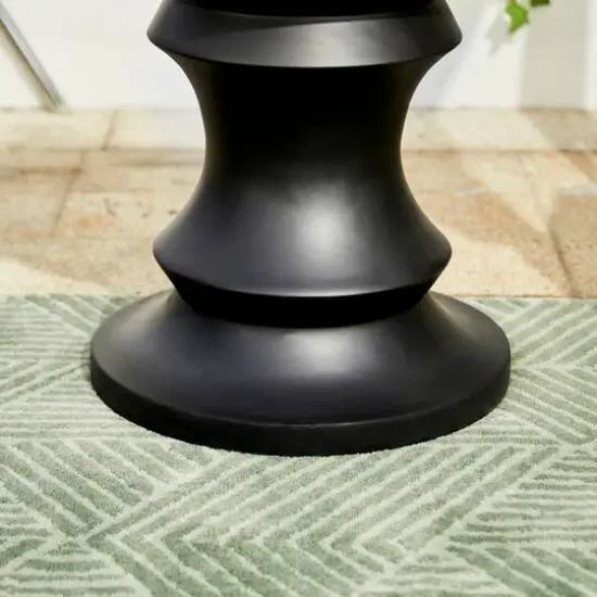 Glitzhome&reg; 18" Black Chess Garden Stool {8}