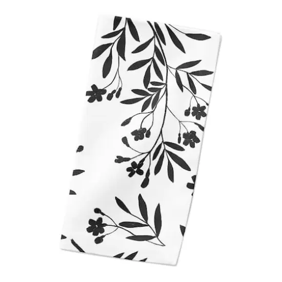 Monochromatic Floral Bunch 10" x 10" Cotton Twill Napkin {3}