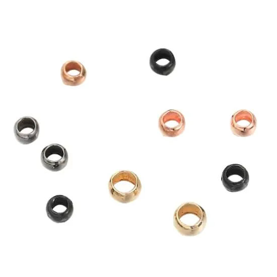 2mm Assorted Colors Metal Crimp Beads, 600ct. by Bead Landing&trade; {3}