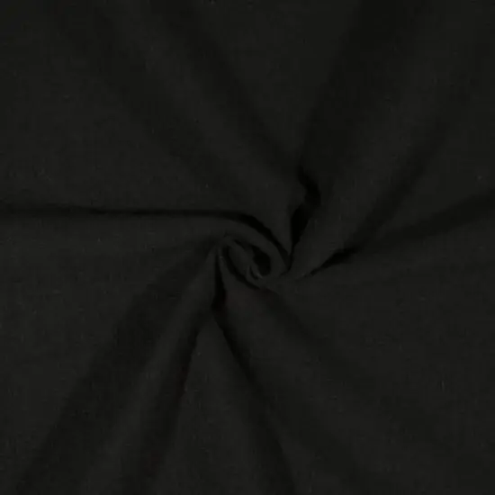 Fabric Merchants Solid Cotton Spandex Fabric Black {1}