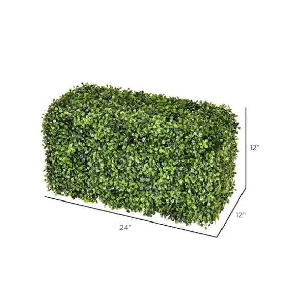 24" Artificial Green Boxwood Hedge {5}