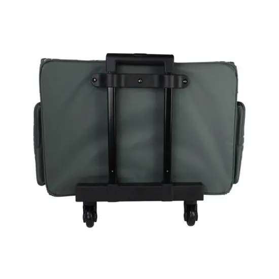Everything Mary Gray & Pink Abstract 4 Wheel Collapsible Deluxe Sewing Machine Storage Case {3}