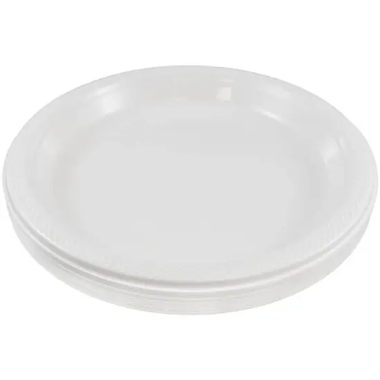 JAM Paper 7" Plastic Party Plates, 20ct. White {3}