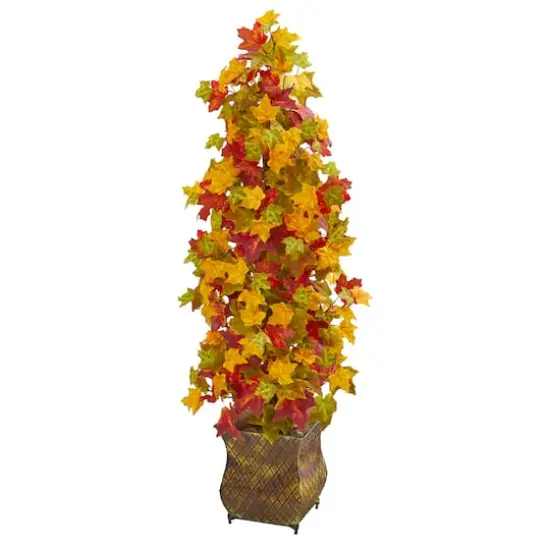 3ft. Autumn Maple Tree in Decorative Metal Planter {1}