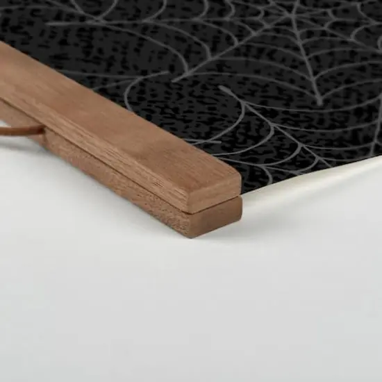 Happy Halloween Spider Webs 16" x 20" Teak Hanging Canvas {3}