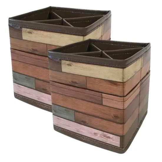 Teacher Created Resources Reclaimed Wood Design Desktop Organizers, 2ct. {1}