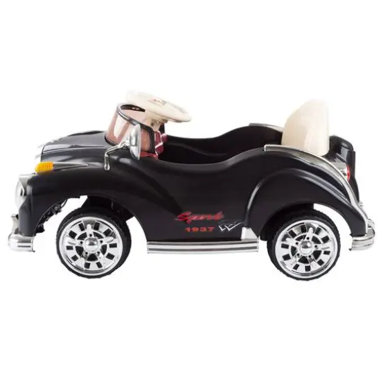 Toy Time Black Battery Powered Ride-On Classic Coupe Car {6}