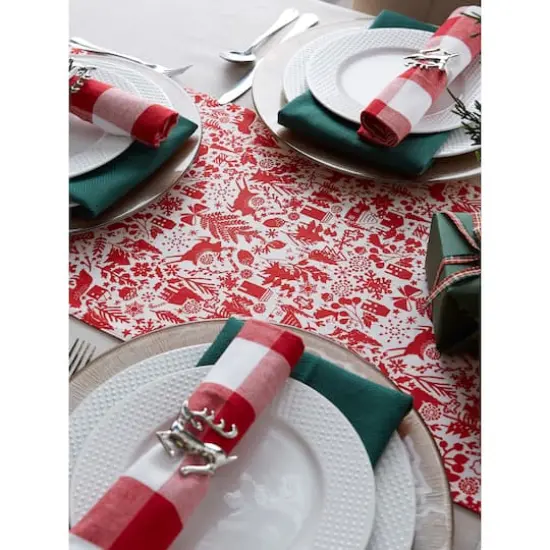 DII&reg; 72" Christmas Woods Embellished Table Runner {6}