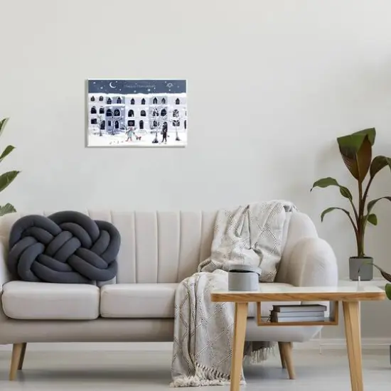 Stupell Industries Happy Hanukkah Winter City Scene Wall Plaque Art {3}