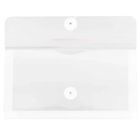 JAM Paper #10 Plastic Envelopes with Button & String Tie Closure, 12ct. Clear {4}