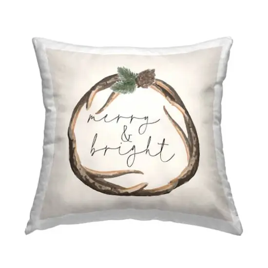 Stupell Industries Merry & Bright Woodsy Throw Pillow {1}
