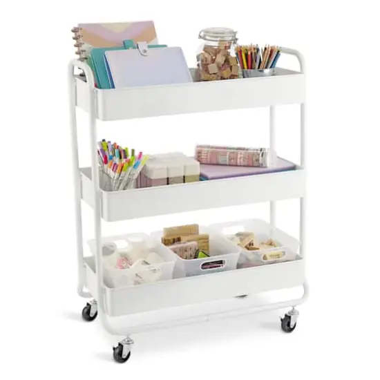 Hudson Rolling Cart by Simply Tidy&trade; White {3}