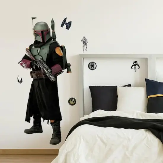 RoomMates Star Wars The Mandalorian Boba Fett Peel & Stick Giant Wall Decal {4}