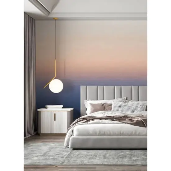 Katie Hunt Orange & Blue Ombre Sunrise Wall Mural {3}