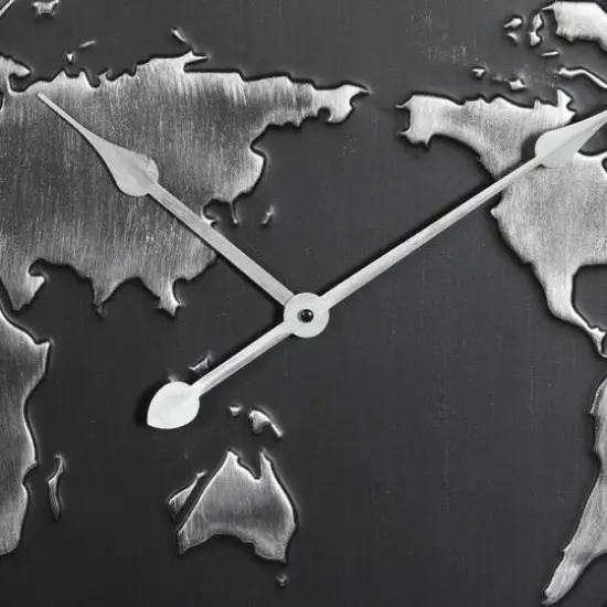 Black Vintage Metal Wall Clock, 25" x 25" {5}