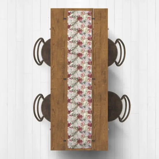 Traditional Florals Outdoor Table Runner {4}