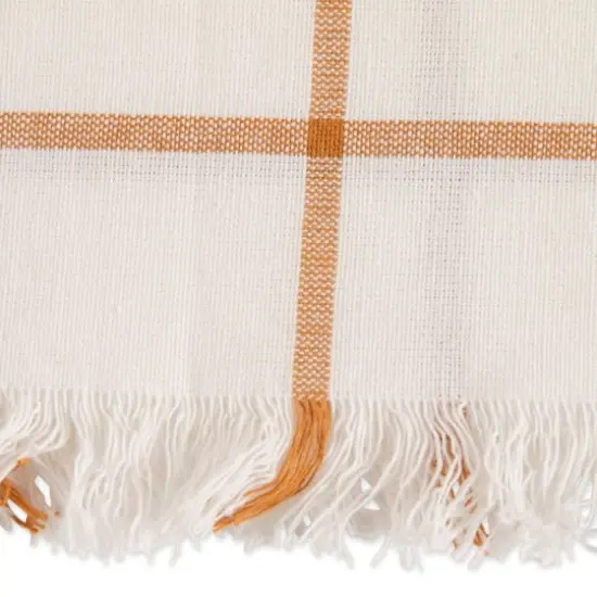 DII&reg; Honey Gold Check Fringed Cloth Dinner Napkins, 6ct. {5}