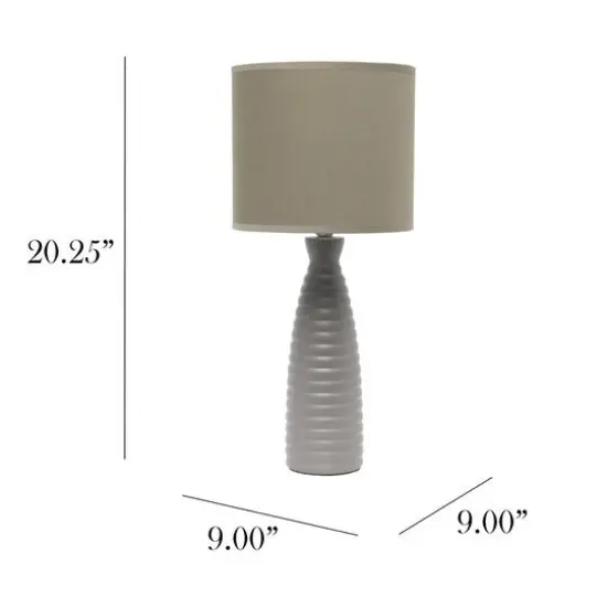 Simple Designs Alsace Bottle Table Lamp Taupe {6}