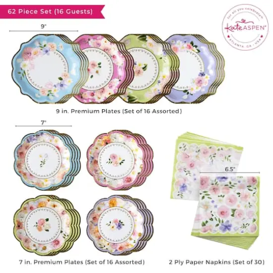 Kate Aspen&reg; Tea Time Party 62-Piece Party Tableware Set {7}