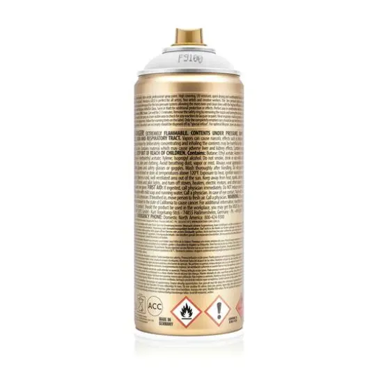 Montana&trade; Gold Acrylic Professional Spray Paint F9100 Disco White {8}