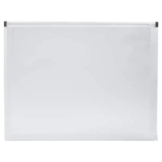 JAM Paper 9.75" x 13" Zip Closure Letter Booklet Plastic Envelopes, 12ct. Clear {1}