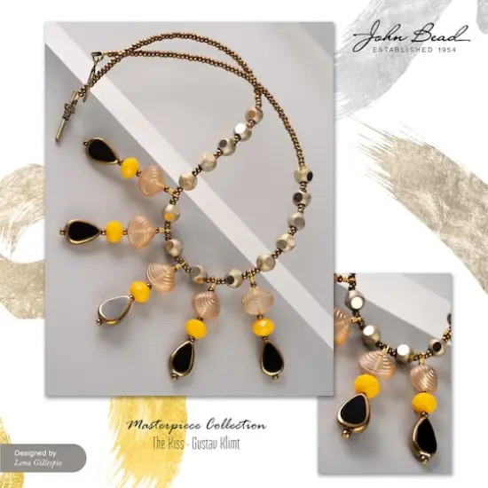 John Bead Masterpiece Collection Glass Bead Box Mix The Kiss/Gustav Klimt {4}