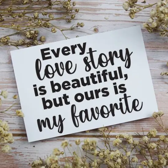 Leisure Arts&reg; Vinyl Matte Black Every Love Story Decal {3}