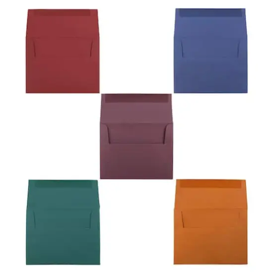 JAM Paper 4.375" x 5.75" Dark Assorted Premium Invitation Envelopes, 125ct. {4}