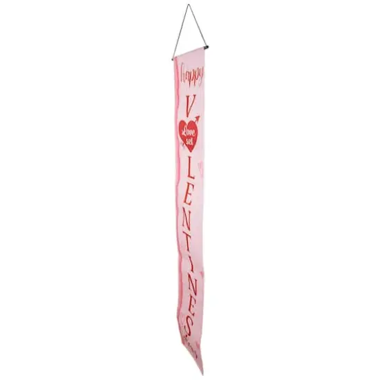 71" Welcome & Happy Valentine's Day Outdoor Door Banners Set {5}
