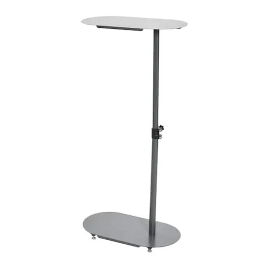 Hello Honey&reg; Modern Adjustable C-Shaped End Table Gray {5}