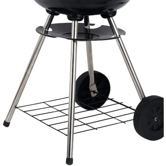 Brentwood 17" Portable Charcoal BBQ Grill with Wheels {7}