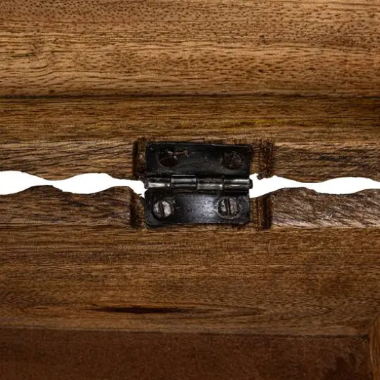 Hello Honey&reg; Burnt Finish Hand Carved Mango Wood Nesting Box Set {8}