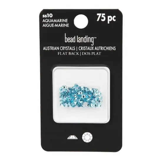 SS10 Round Flatback Austrian Crystals by Bead Landing&trade;, 75ct. Aquamarine {5}