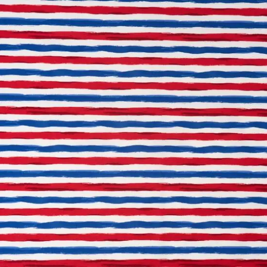 SINGER Horizontal Red, White & Blue Stripe Cotton Fabric {1}