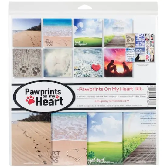 Reminisce Collection Kit 12"X12"-Pawprints On My Heart {1}