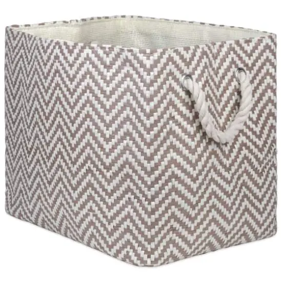DII&reg; Large Stone Chevron Rectangle Woven Paper Basket {1}