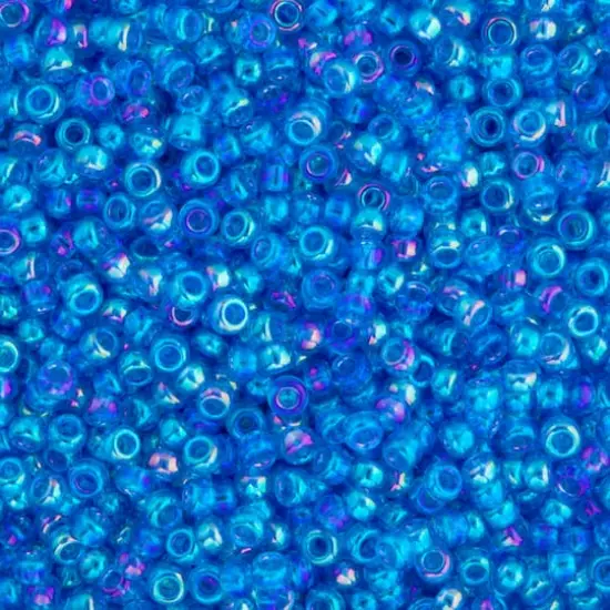 Miyuki&reg; 11/0 Glass Seed Beads, 22g Blue Azure Transparent AB {1}