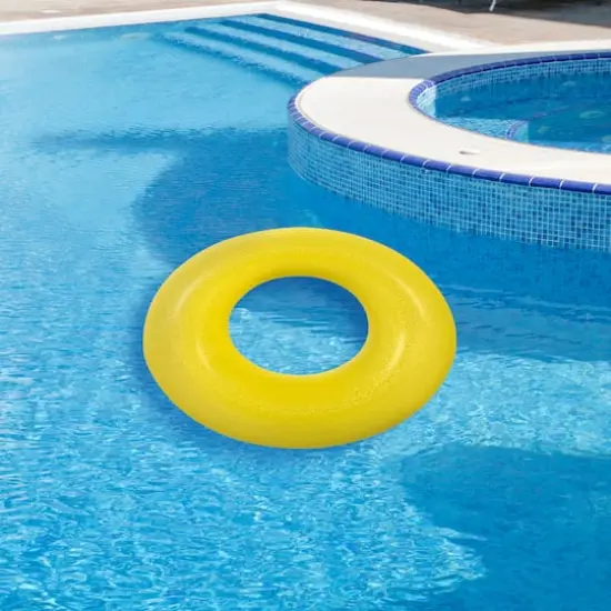 Pool Central 35" Inflatable Inner Tube Pool Float Yellow {3}