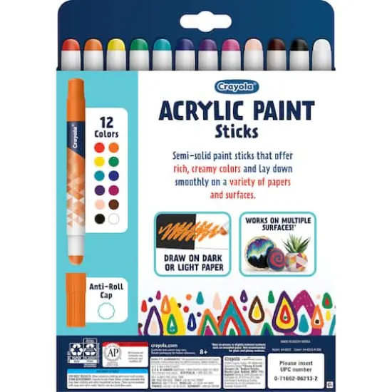 Crayola&reg; Acrylic Paint Doodle Sticks, 2 Packs of 12 {5}
