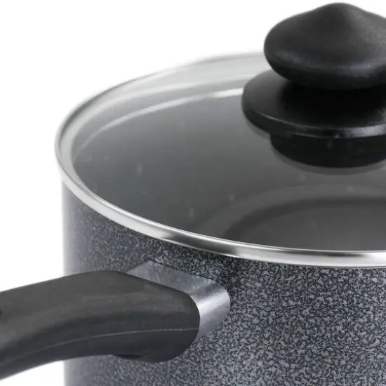 Oster 2.5qt. Graphite Gray Pallermo Nonstick Aluminum Saucepan with Lid {4}