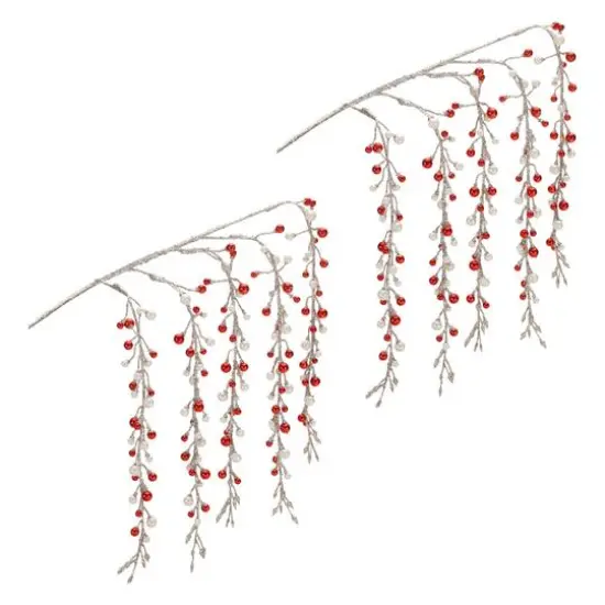Hanging Glitter Berry Sprays, 2ct. {1}