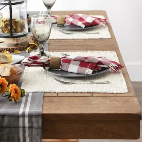DII&reg; Basket Fringe Placemats, 4ct. Cream Sugar {5}