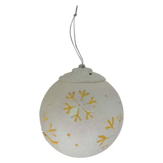 5" LED White Snowflake Cut-Out Hanging Ornament {1}