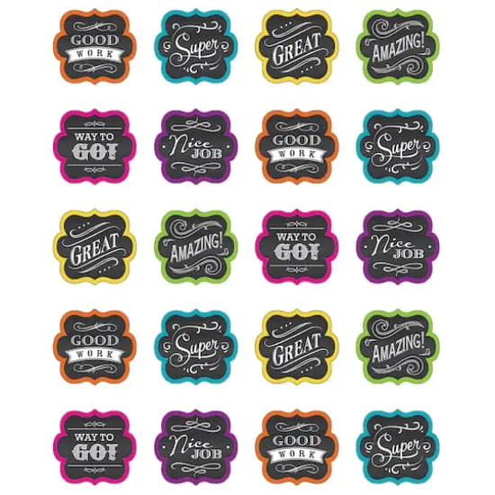 Teacher Created Resources Chalkboard Brights Stickers, 12 Packs of 120ct. {3}