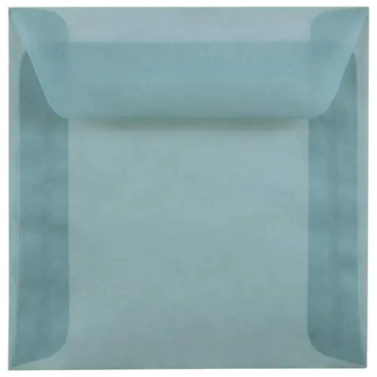 JAM Paper 6" x 6" Translucent Vellum Invitation Envelopes, 25ct. Ocean Blue {1}
